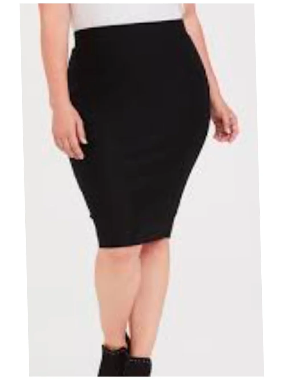 torrid Black Stretch Ponte Pencil Skirt Size 2